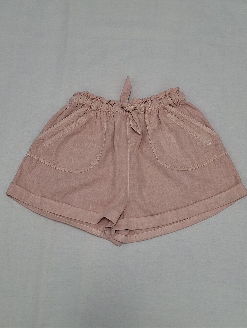 NWT Zimmermann Kids  Dusty Pink High-Waist Tie Shorts